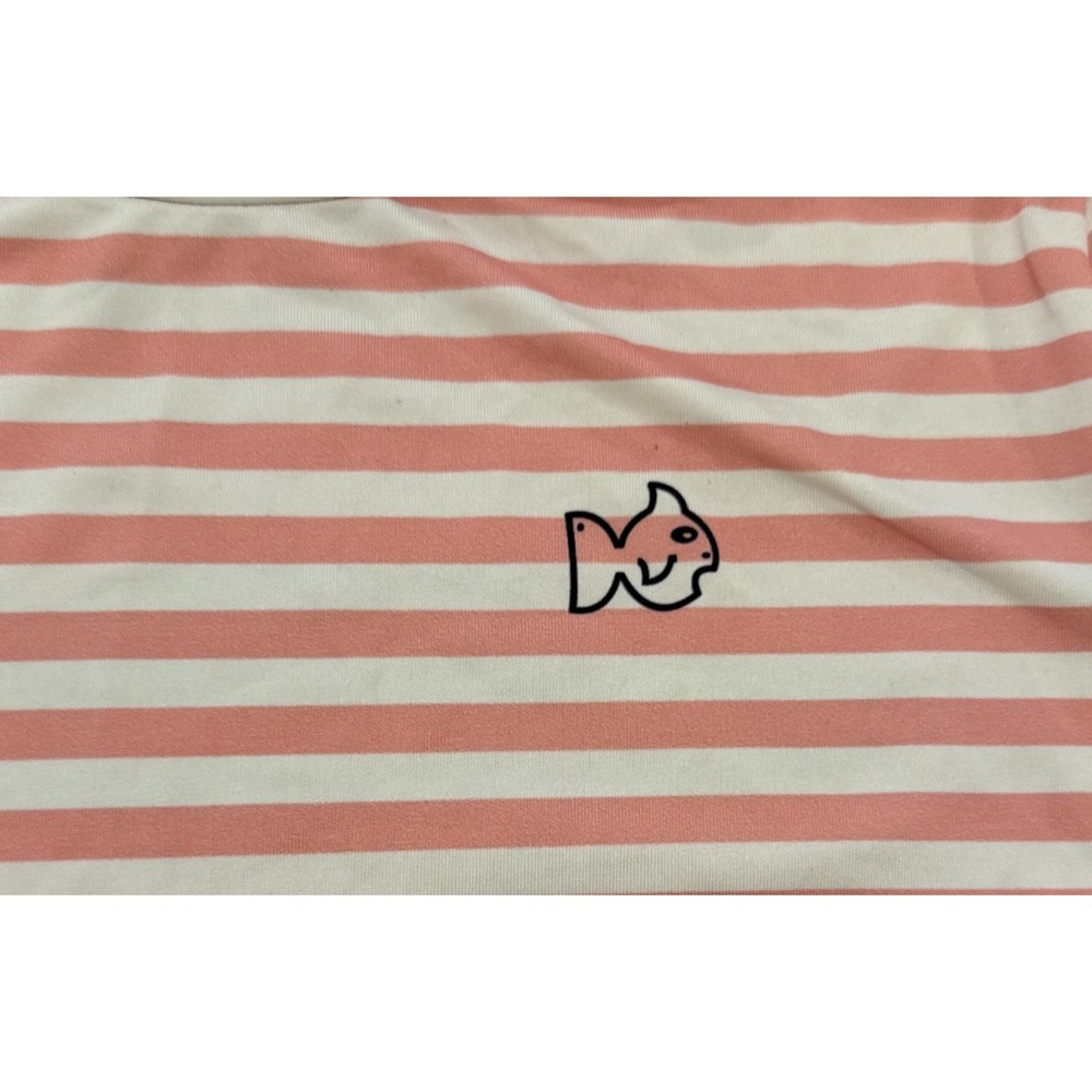Prodoh Pro Girls Performance Long Sleeve Fishing Tee Sz 8-10 Tea Rose Stripe - Picture 2 of 7